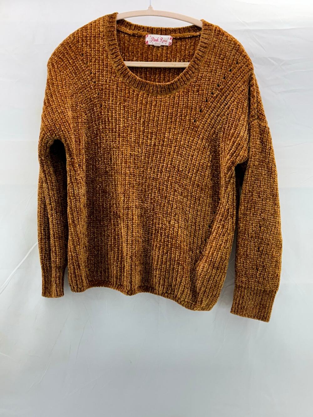 Women's Brown red rose XL sweater extremely soft